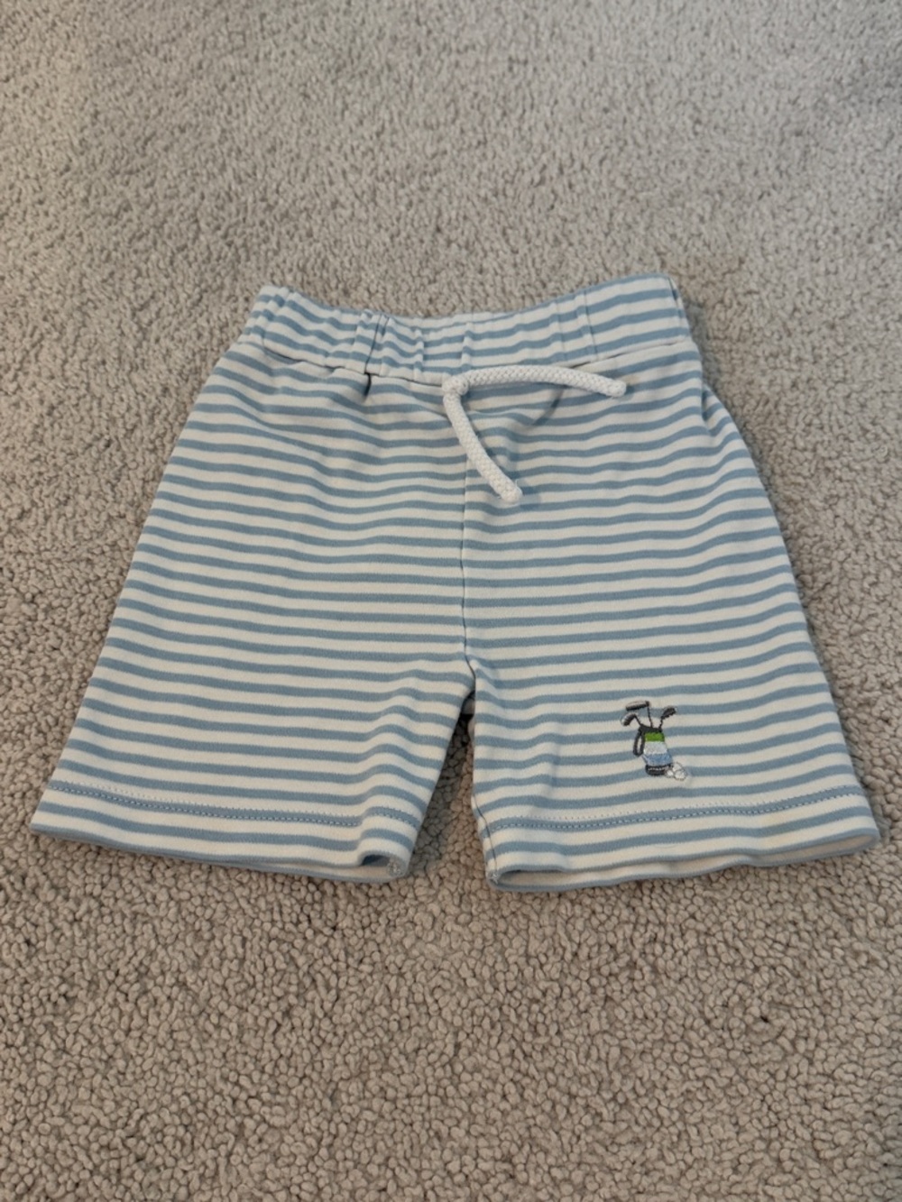 Kissy Kissy Striped Golf Embroidered Shorts Size 3-6 months